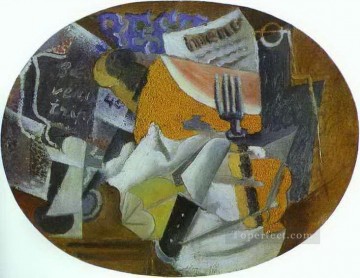  picasso - Tavern The Ham 1912 cubist Pablo Picasso